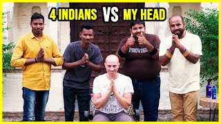 4 Indian Barbers VS 1 Italian Head: Who Will Win? VOTE the BEST MASSAGE 🗳️