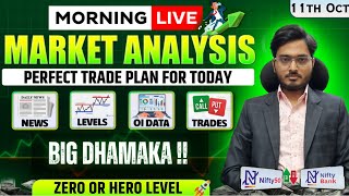 Bank Nifty/Nifty Best SETUP for today| Share Market Live Updates-Stock Market News 11 October 2023
