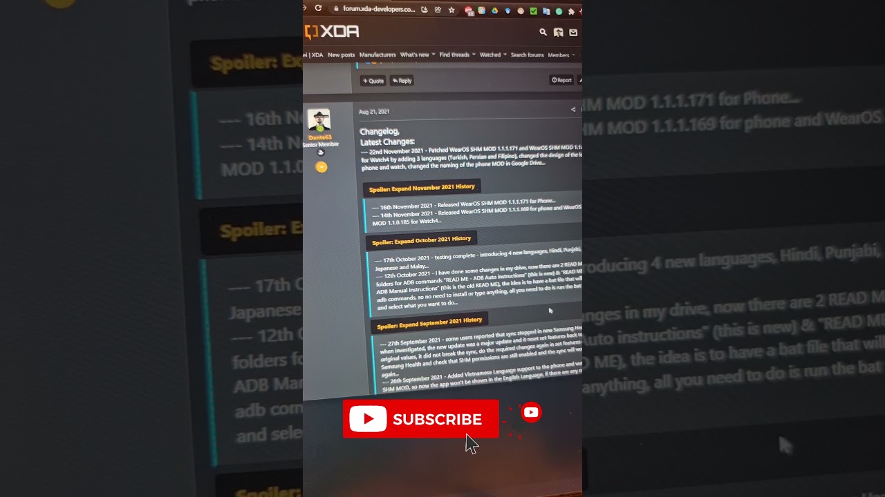 WearOS - Watch4 - How to install SHM MOD - Tutorial - XDA - Dante63 -  YouTube