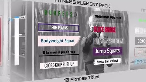 Fitness Element Pack DaVinci Resolve Macros