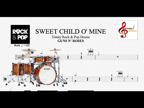Sweet Child O' Mine - Drums Backing Track -Trinity Rock x Pop Drums Grade - 3