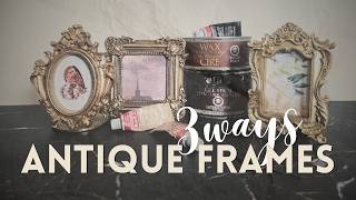 How to Make Simple Amazon Frames Look High-End Vintage | Gel Stain vs. Wax vs. Rub 'n Buff