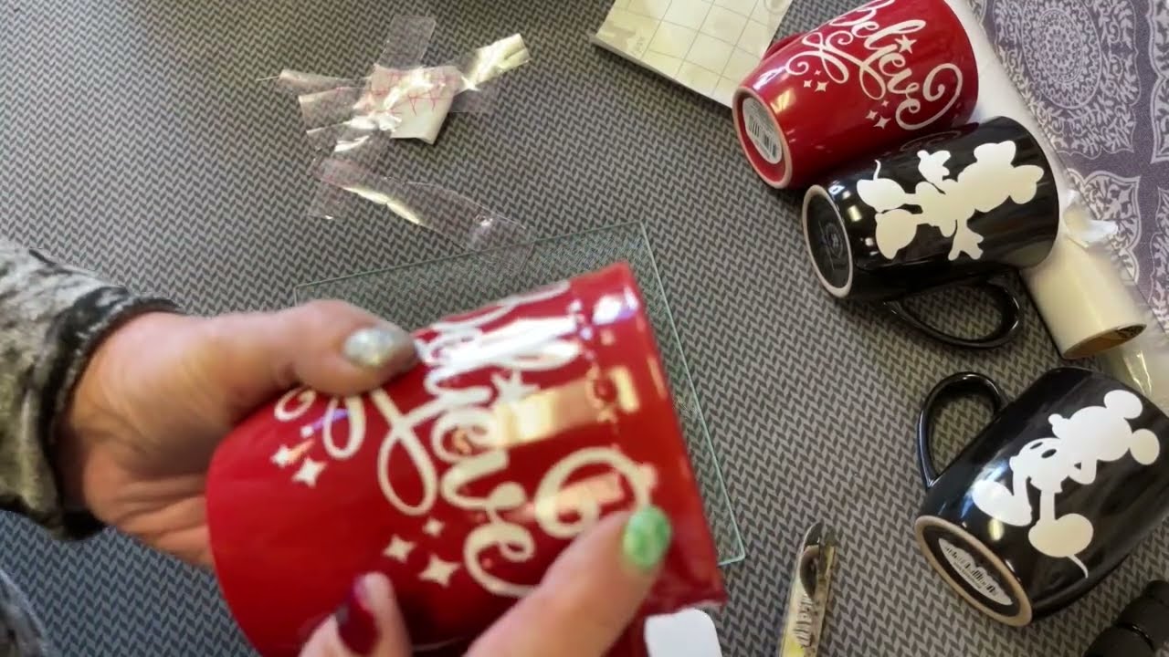 Technique Tuesday: Disney Mugs with Brother Scan N Cut DX330 With Permanent Pressure Sensitive Vinyl