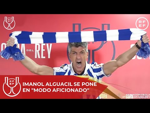 Real Sociedad, Alguacil impazzisce in conferenza stampa! - VIDEO 1 🤣 ¡¡IMANOL ALGUACIL SE PONE EN "MODO AFICIONADO" EN LA RUEDA DE PRENSA TRAS GANAR LA COPA DEL REY !!