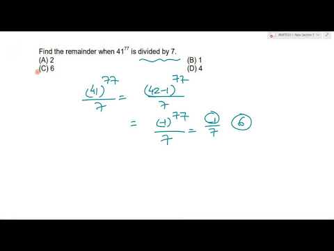 find the remainder when 41^77  is divided by 7