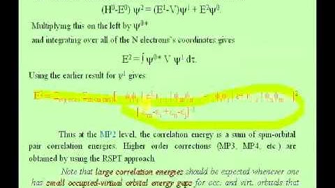 Lecture 06-Jack Simons Electronic Structure Theory- Møller-Plesset perturbation theory