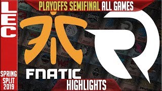 FNC vs OG Highlights ALL GAMES | LEC Playoffs Semifinals Spring 2019 | Fnatic vs Origen