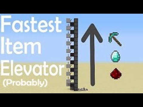 Minecraft Fast Expandable And Compact Item Elevator 1 12 2 Easy Youtube