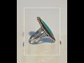 Vintage Navajo Sterling Silver Ring with Turquoise Bell Trading Post Southwest Pretty Things