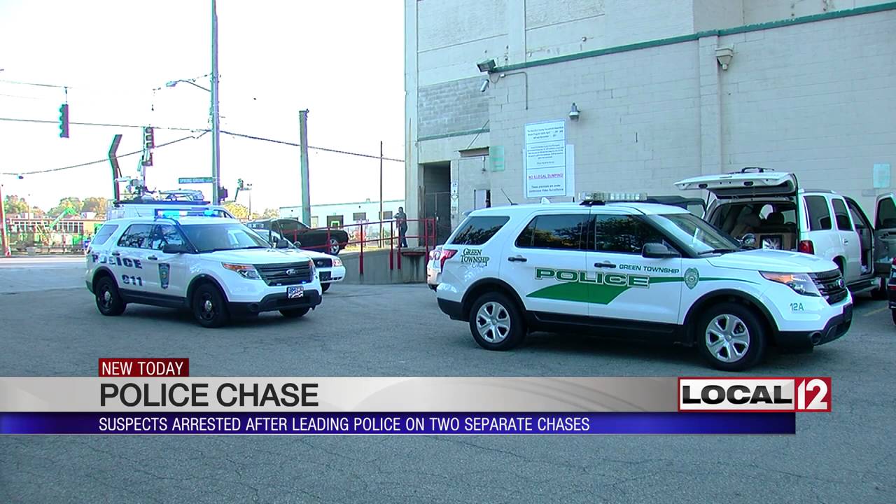 Traffic stop in Green Township leads to two police chases - YouTube