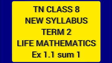 TN Samacheer 8 Maths New Syllabus Term 2 Life Mathematics Ex 1.1 sum 1