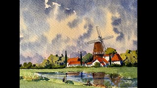 How to paint a country scene with a windmill. Step by Step tuition for you all the way. Best of luck by   Watercolour Painting Lessons. 435 views 1 year ago 38 minutes
