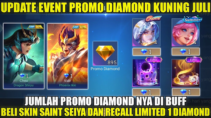 UPDATE EVENT PROMO YELLOW DIAMOND 2025 AT BUFF! CAN BUY SAINT SEIYA SKIN 1 DIAMOND & RECALL 1 DM