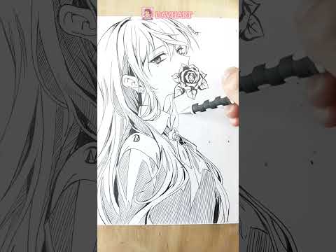 Draw Ado 🩵🖤||#art #drawing #anime #イラスト #ado #howtodraw #illustration #shorts#artist #draw #draw
