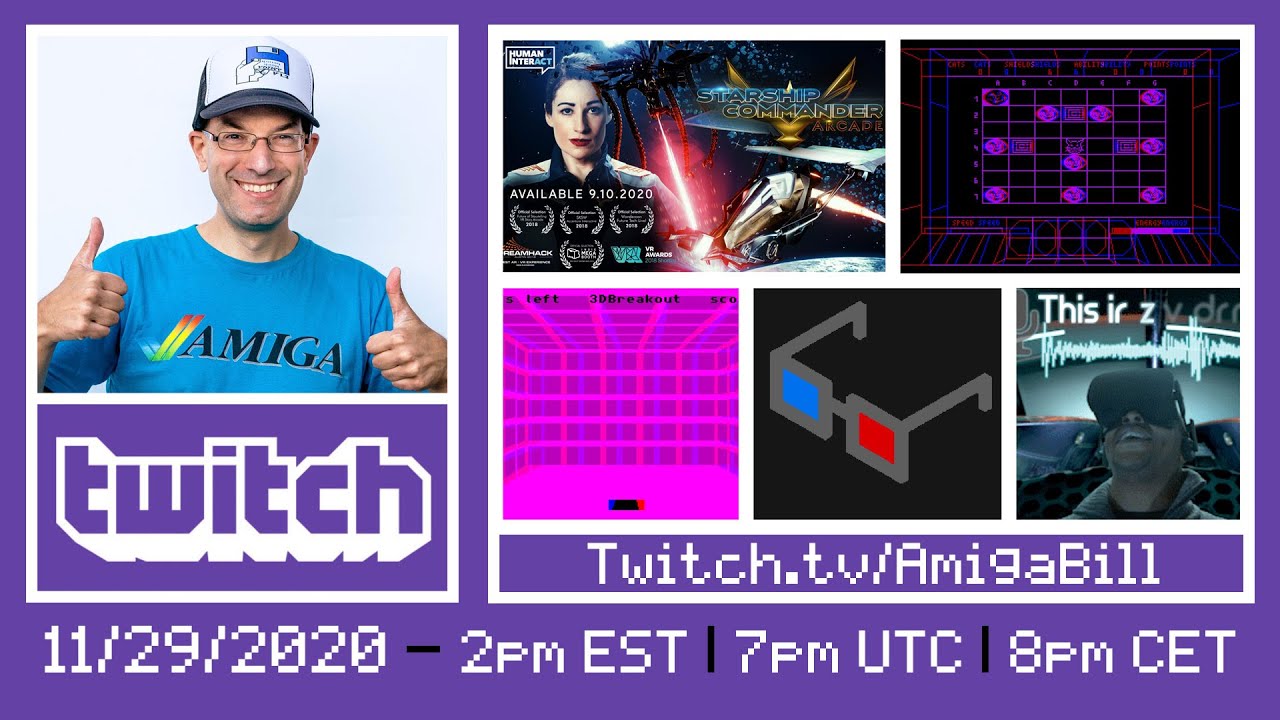 11/29/2020 New Commodore Amiga Games, 3D Amiga Games & History of Virtual Reality Presentation