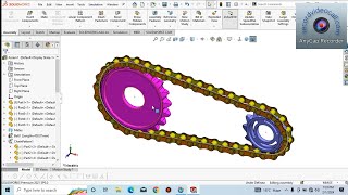 Chain Component Pattern in solidworks assembly