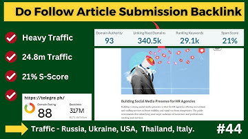 Very High Quality (Do-Follow) Article Submission Backlink | How to Create Do Follow Article Backlink