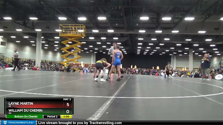 92 Lbs Cons. Round 4 - Layne Martin, MI Vs William...
