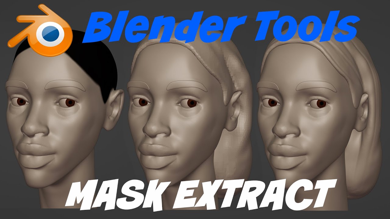 Blender Tools Mask Extract. Learning Blender. How To Sculpt. - YouTube