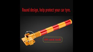 Parking Barrier Pole, PARKING BARRIER Vehicle Security Car Bollard Safety Post Lock From BYBIGPLUS