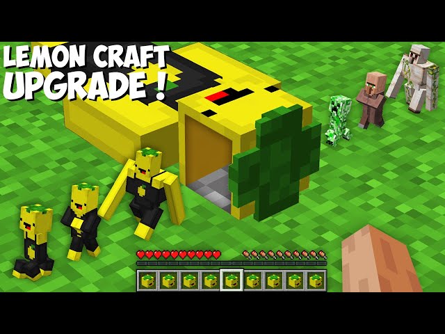 Why did I TRANSFORM ALL MOBS INTO LEMON CRAFT MOBS in Minecraft ? INCREDIBLE LEMON CRAFT UPGRADE ! class=