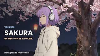 64 Minute Wave & Phonk Background Music for Work, Gaming & Coding | Volume 0 - Sakura