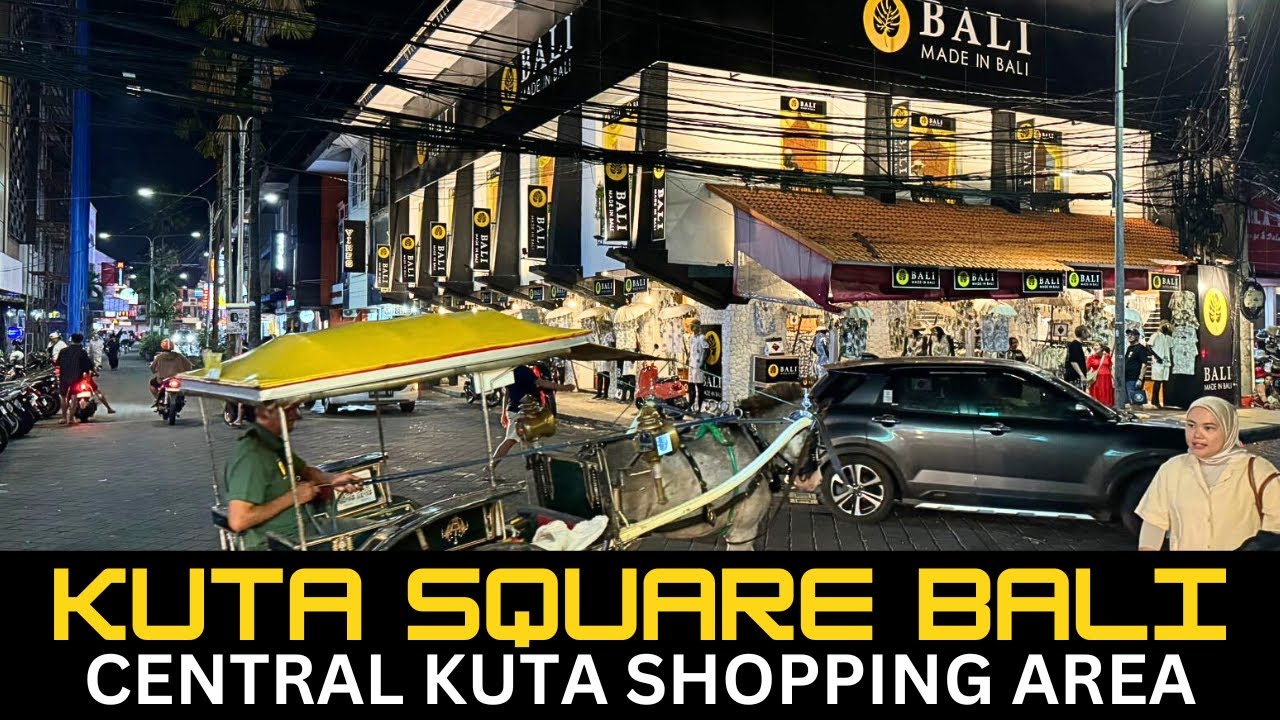 Bali Kuta Square Central Kuta Street Shopping Area Guide Vlog