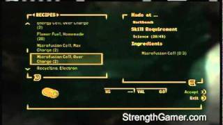 Video of all the recipes for workbench crafting in fallout: new vegas.
make sure to check out rest strategy guide at strengthgamer.com.