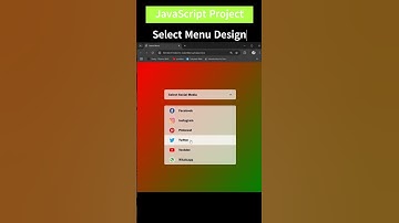 Create select menu option design using html CSS and JS | JavaScript Projects