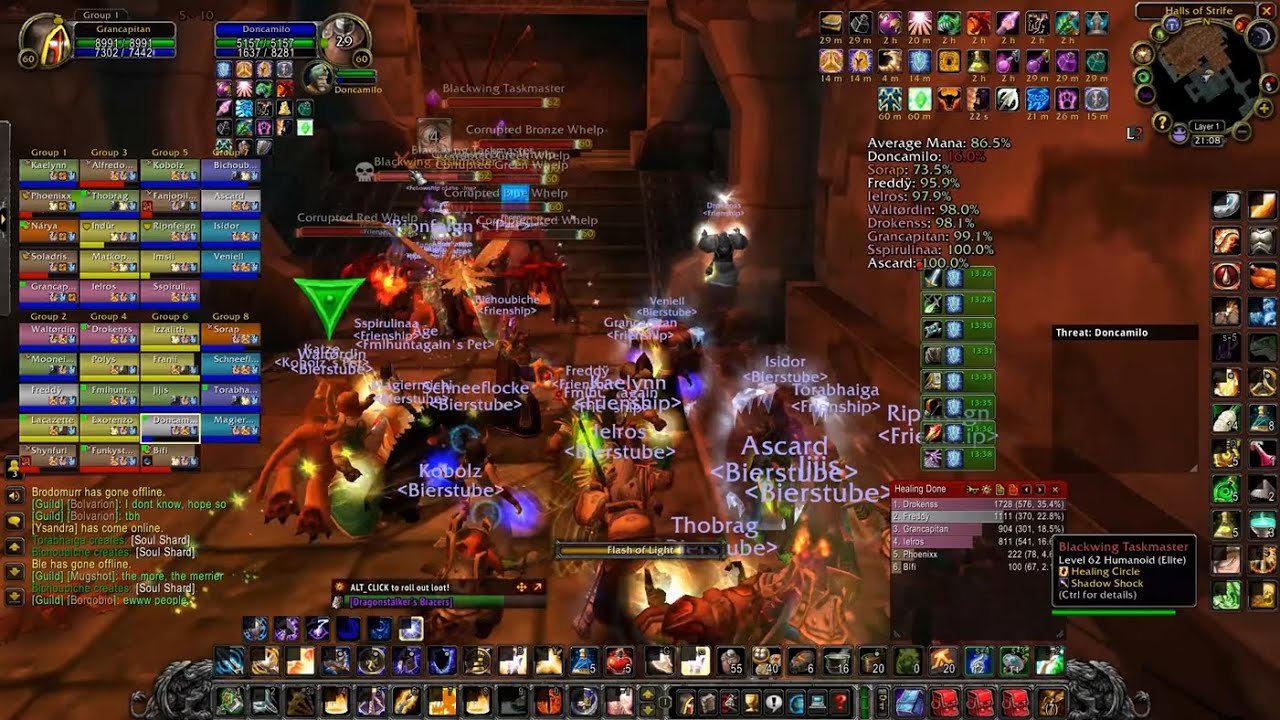 WoW classic HC BWL Suppression Room and Broodlord Bierstube, Frienship and SR community no. 1