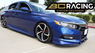 BC RACING COILOVERS ON 2019 HONDA ACCORD SPORT