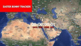 Easter Bunny Tracker 2023! LIVE🐇, Easter Countdown Live🔴 24/7