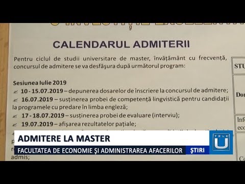 Admitere master FEAA
