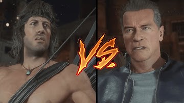 Rambo vs Terminator Intro Dialogues Revealed (MK11 Ultimate) [HD 1440p 60fps✔]