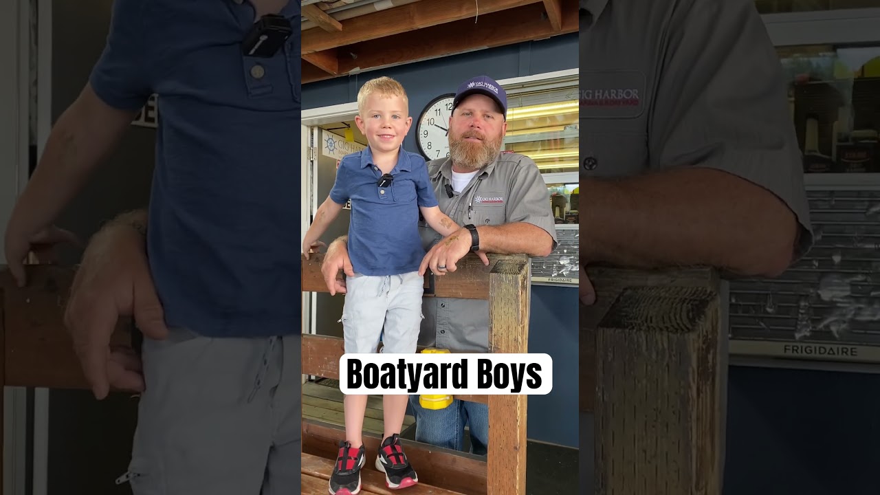 Introducing the Boatyard Boys! GHMBY Manager/Dad Patrick & 6-yr old Comedian/Son Finnlay. #boatyard