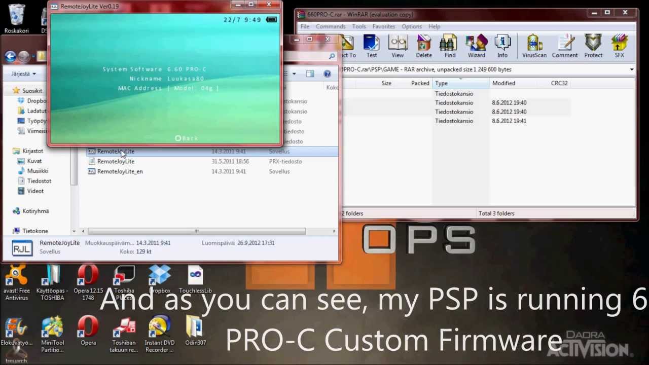 adding emulators to psp firmware 6.60