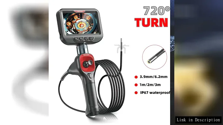 Ralcam 360° Joystick Articulating Borescope 3.9mm Probe 4 Ways IPS Automotive Endoscope Inspection C