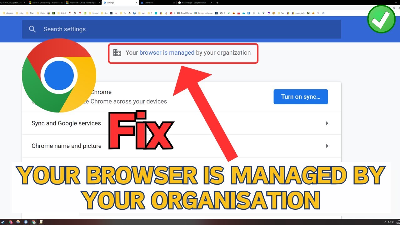 Chrome browser is managed by your organisation Fix - YouTube