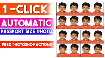 I Made Passport Size Photos in ONE Click with Adobe Photoshop Action Use || How to use action in PS