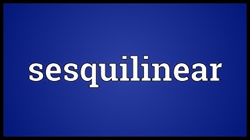 Sesquilinear Meaning