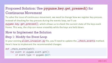 Fixing Continuous Movement in Your Pygame Character