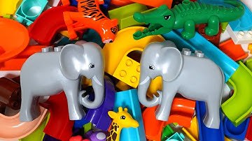 Satisfying Building Blocks Marble Run Love animals! Elephant family block coasters!