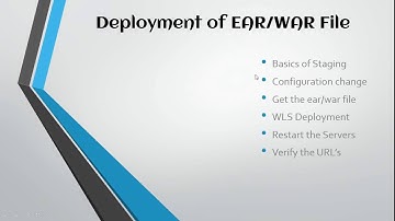Weblogic Server Deployment(ear/war) Techniques