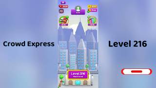 Crowd Express Level 216 Walkthrough 🚦 | Step-by-Step Solution | Go Answer