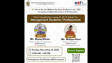 Data Visualization Webinar by Team Exafluence Inc , USA & SV University (21.12.2025)