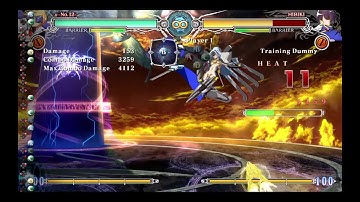 BBCF Mu 12 mid screen fatal counter combo off of sword of decimation