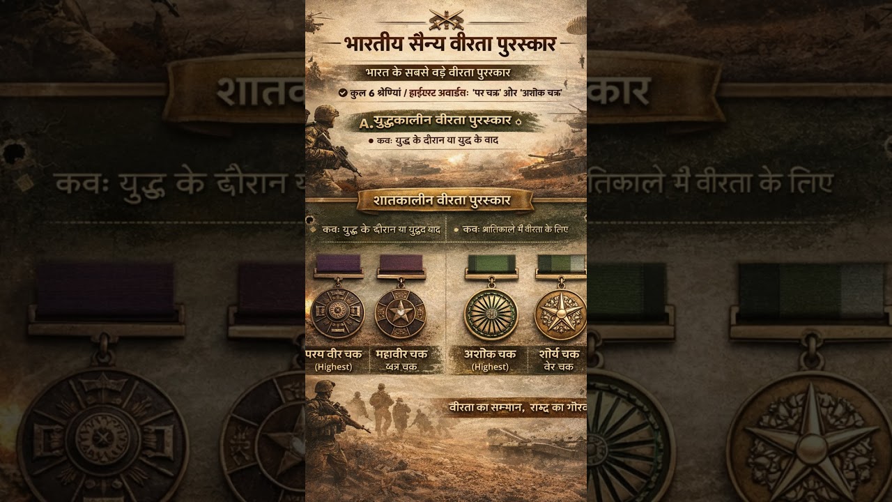 भारतीय सैन्य वीरता पुरस्कार (Military Gallantry Awards of India)| GK | Knowledge Hub with Jayesh