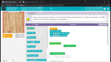 How to create a Bounce Ball Game in Studio.Code.Org website - MDP Versatile