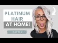 PLATINUM WHITE HAIR AT HOME - SAFELY!