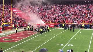 Chiefs vs Jags Playoff Game Running out of the Tunnel